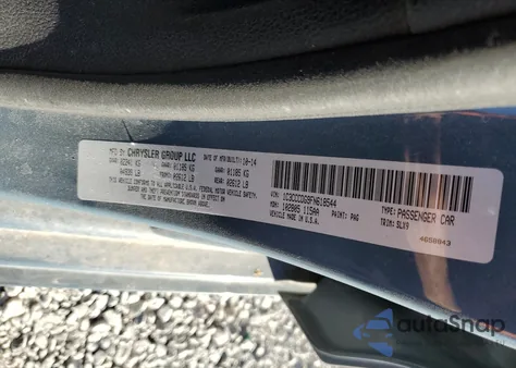 2015 Chrysler 200 S from USA, damaged, VIN 1C3CCCDG9FN618544